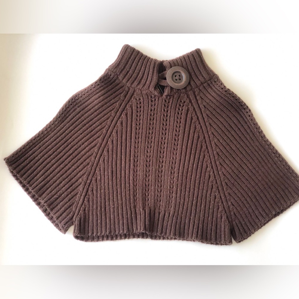 COPY - Dark Brown Warm Embrace Poncho, one size, outlander style, crochet, vint… - Picture 6 of 7